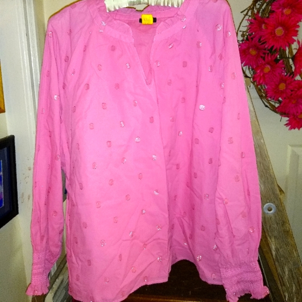 Talbot size large pink blouse